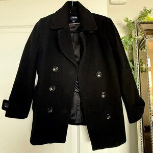 Lands End black short Peacoat 4P